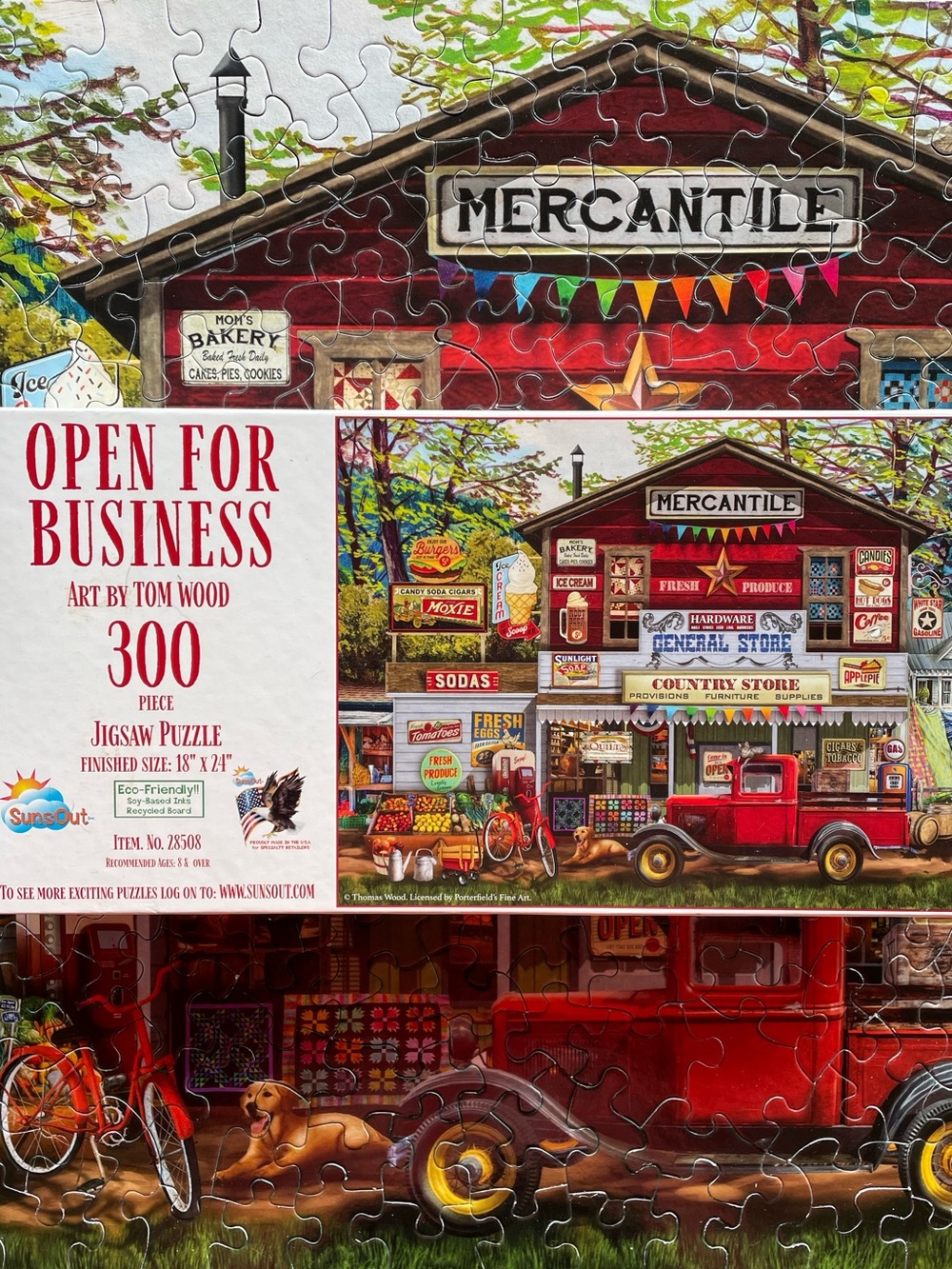 SunsOut Tom Wood 'Open for Business' 300-Piece Jigsaw Puzzle